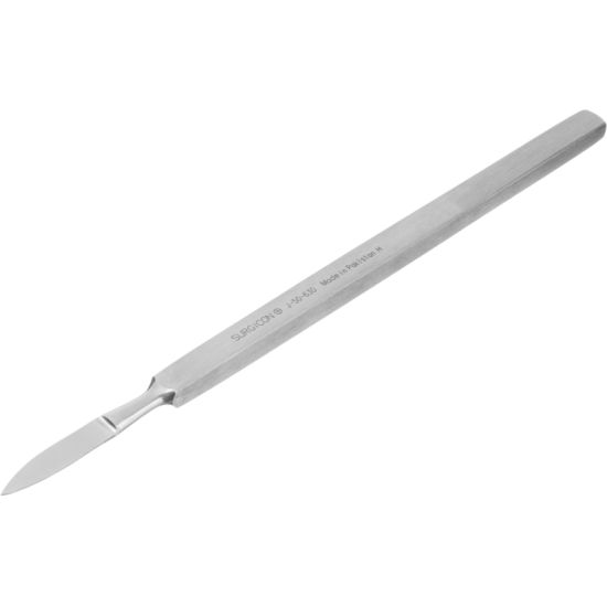 Скальпель средний 130мм J-50-630 лезвие 21,5х4,8мм (Surgicon®) Пакистан