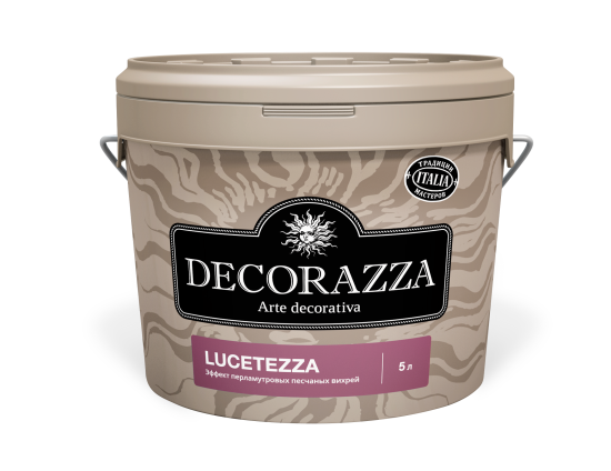Декоративная краска Lucetezza DLC001 Argento 5л (Decorazza®) РОССИЯ