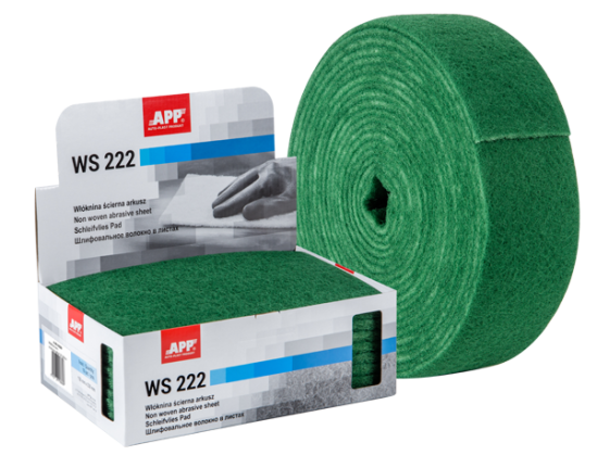 Волокно абразивное P240-280 Medium WS 222 (зелёный) 150x230мм (APP®) Польша