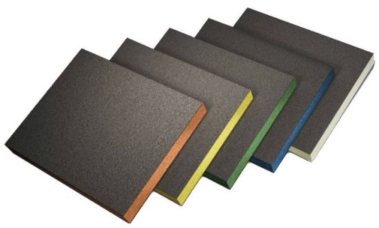 Блок абразивный 2-х сторонний P240-320 SIASPONGE SOFT 98x120x13 Fine Жёлтый (Sia®) Швеция