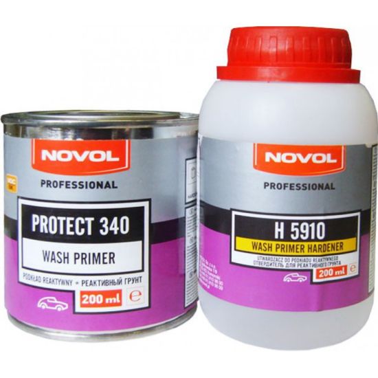Грунт кислотный PROTECT 340 (Wash Primer) 1+1л антикоррозионный (NOVOL®) Польша