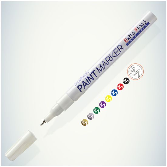 Маркер лаковый EFPM-05 Extra Fine, 1мм, белый (MunHwa®) Корея