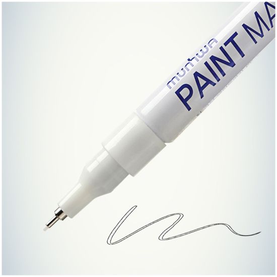 Маркер лаковый EFPM-05 Extra Fine, 1мм, белый (MunHwa®) Корея