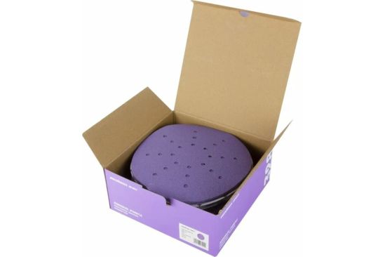 Круг абразивный на плёночной основе (328 Purple Zirconia) 24отв. Ø225мм P80 (SANDWOX®)