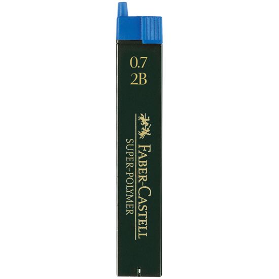 Грифель 0.7mm / 2B для механических карандашей Super-Polymer 12шт (Faber-Castell) Бразилия