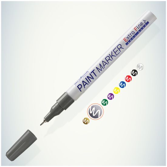 Маркер лаковый EFPM-06 Extra Fine, 1мм, серебро (MunHwa®) Корея