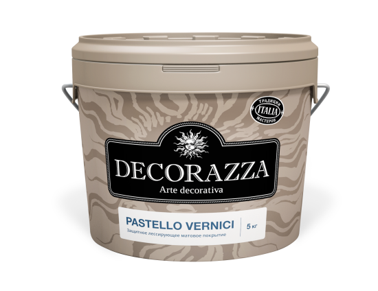 Декоративное покрытие Pastello vernici (бесцветное) матовое 1кг (Decorazza®) РОССИЯ