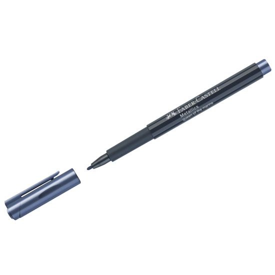 Маркер для декорирования Metallics синий металлик, пулевидный, 1,5мм (Faber-Castell) Германия