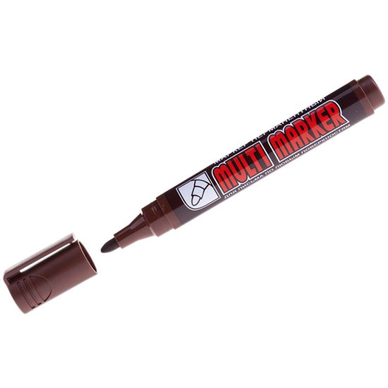 Маркер перманентный Multi Marker коричневый, пулевидный, 3,0 мм CPM-800 (Crown®) Корея