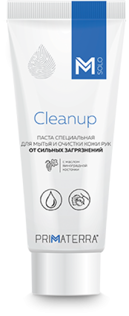 Паста очищающая Cleanup для рук с абразивом 200мл (М SOLO®) РОССИЯ