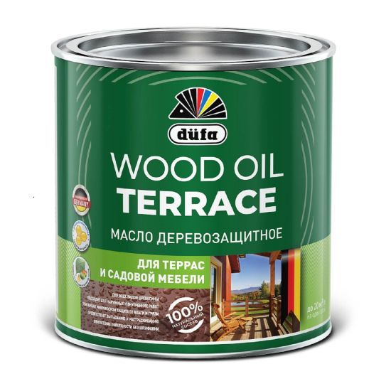 Масло деревозащитное WOOD OIL TERRACE 1,9л бесцветное (Dufa®) РОССИЯ