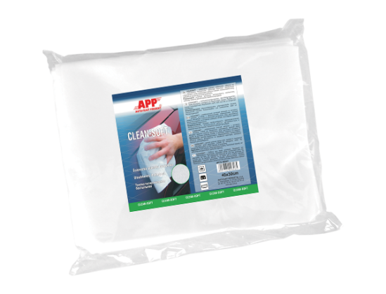 Салфетка полировальная беспыльная (20шт) 32х38см Clean-soft (APP®)