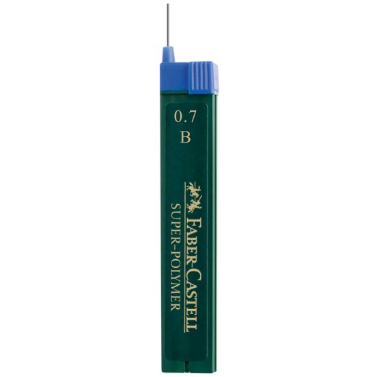 Грифель 0.7mm / B для механических карандашей Super-Polymer 12шт (Faber-Castell) Бразилия