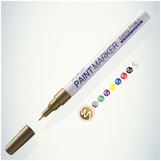 Маркер лаковый EFPM-07 Extra Fine, 1мм, золото (MunHwa®) Корея