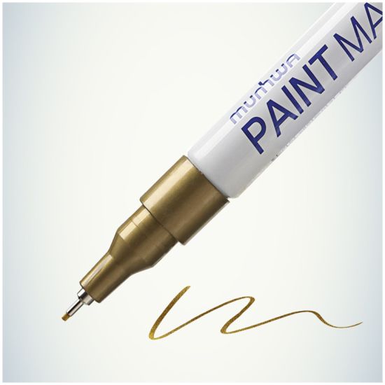 Маркер лаковый EFPM-07 Extra Fine, 1мм, золото (MunHwa®) Корея