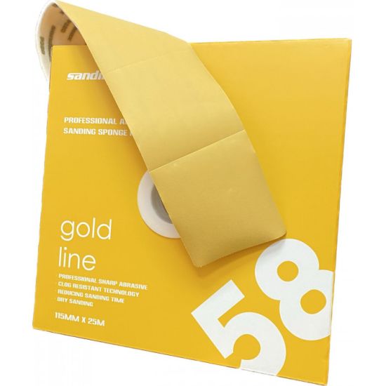 Рулонный абразив на поролоне SANDWOX® P500 (58 Gold ALO) 115х125 25м