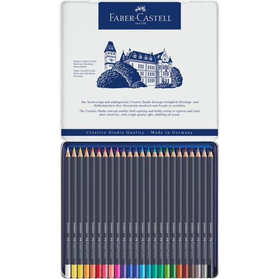 Набор карандашей цветных, 24цв., Goldfaber в метал. упаковке (Faber-Castell) Германия