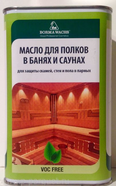 Масло для полков в банях и саунах 1л (Прозрачный) Borma Wachs®