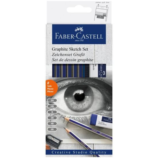 Набор карандашей чернографитных, 6шт. Goldfaber 2H-6B (6шт) (Faber-Castell) Германия