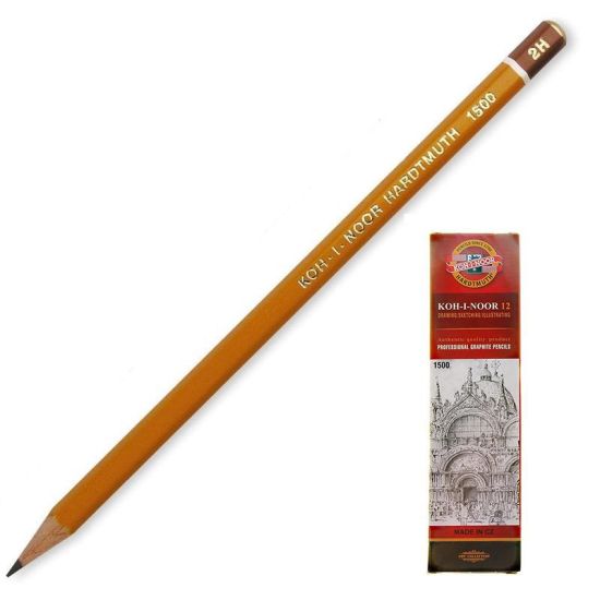Карандаш чернографитный 1500/2H (KOH-I-NOOR) Чехия