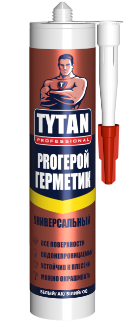 Герметик акрил. Professional ProГерой (Бесцветный) 280мл (Tytan®) РОССИЯ