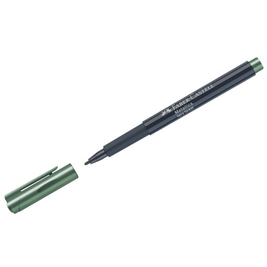 Маркер для декорирования Metallics зелёный металлик, пулевидный, 1,5мм (Faber-Castell) Германия