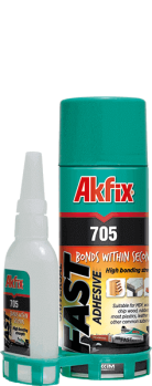 Клей 2К цианакрилатный 705 100гр+400мл (AKFIX®) Турция